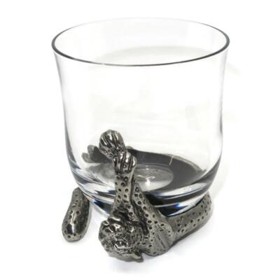 Selangor Pewter FRANKLI WILD Cheetah/Panther/Puma/Cat Tumbler Old Fashion 4'' T