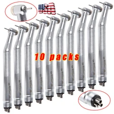 10 Pcs Seasky Dental High Speed Turbine Handpiece Push 4Hole Fit NSK PANA MAX CE