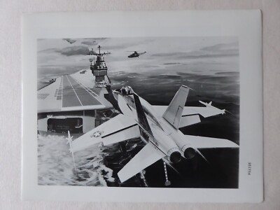 DOKUMENT STIL FOTO PRESSE USS ENTERPRISE VF 143 PUKIN DOGS FIGHTER SQUADRON