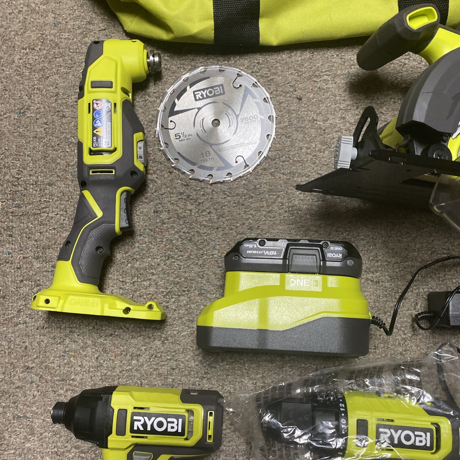 Ryobi PCL1600K2 ONE+ 18V Cordless 6Tool Combo Kit Set w/ 2 Batteries