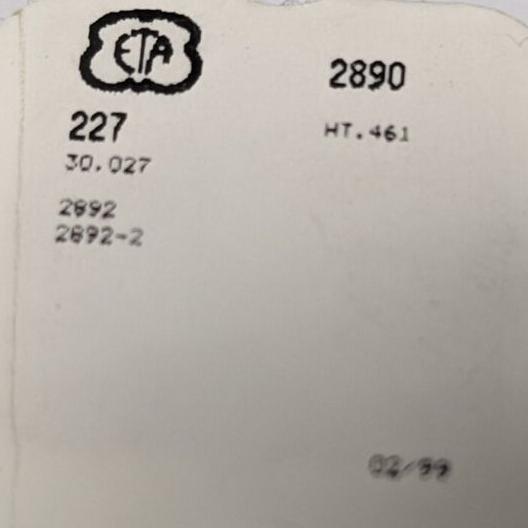 1 PC Eta 2772 2789 Original Parts Original De Rechange New Nos