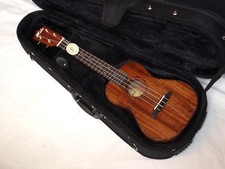 HILO concert UKULELE 2955 Solid Koa acoustic UKE NEW w/ Light CASE