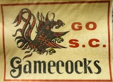 Vintage 1960s South Carolina Gamecocks Decal, Mid Century Sports Memorabilia!