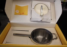 PopSmith Pop Smith The Popper Cream 6 Quart Stovetop Popcorn Stainless Steel