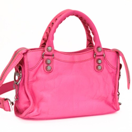Balenciaga handbag Giant Mini City 2 Way Leather Pink color W24 w/Storage bag
