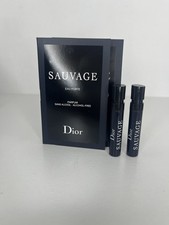 2x DIOR SAUVAGE EAU FORTE PARFUM 1.0ml .03fl oz COLOGNE SPRAY SAMPLE VIALS