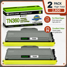 2PK TN360 Toner Cartridge For Brother HL-2140 DCP-7040 MFC-7320 MFC-7340 Printer