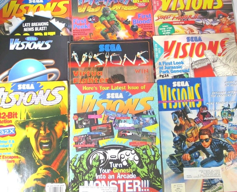 Sega Visions Magazine Lot of 9 Magazines Vtg The Best & Rarest Issues 90s Look