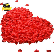 1000 PCS Artificial Fake Pink Rose Petals for Wedding, Romantic Night for Her/Hi