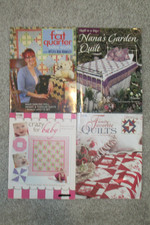 Lot of 4 Quilting Quilt Books -2 Leisure Arts- Quilt In A Day- M'Liss Rae Hawley