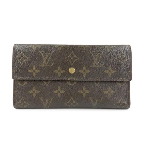 Louis Vuitton Monogram Portefeuille International Wallet M61217 Auth Used F/S