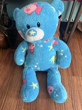 Build-A-Bear Teddy Bear Under The Sea Blue Ocean Fish Plush 18" Retired 2012