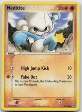 Meditite 55/106 Emerald Pokemon Lightly Played