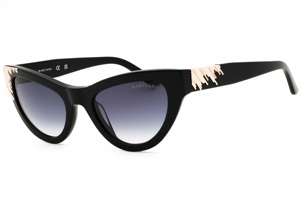 New GUESS Cat Eye Sunglasses GO00051 Acetate Black Embossed Lattice Logo GU00195_01B_01.jpg?v=  main image 3