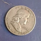 New Listing1954 Franklin Half Dollar Philadelphia 50C Circulated 90% Silver Coin