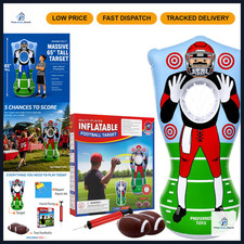 65  Inflatable Football Target Net Game - Double-Sided Toss Practice Set for Kid