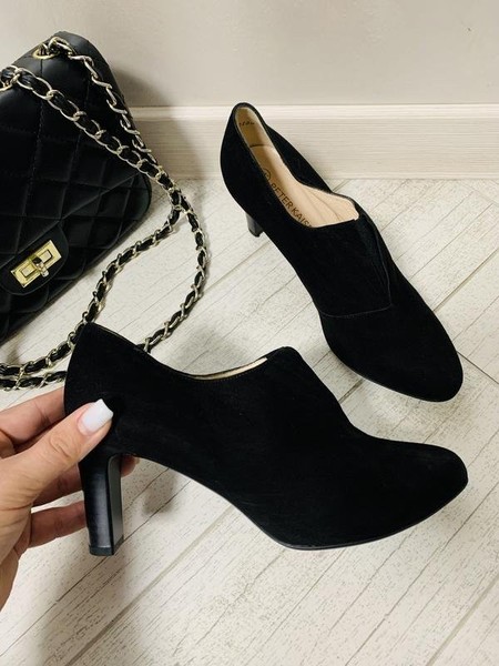 Women Peter Kaiser Ankle Boots Black Velour 39