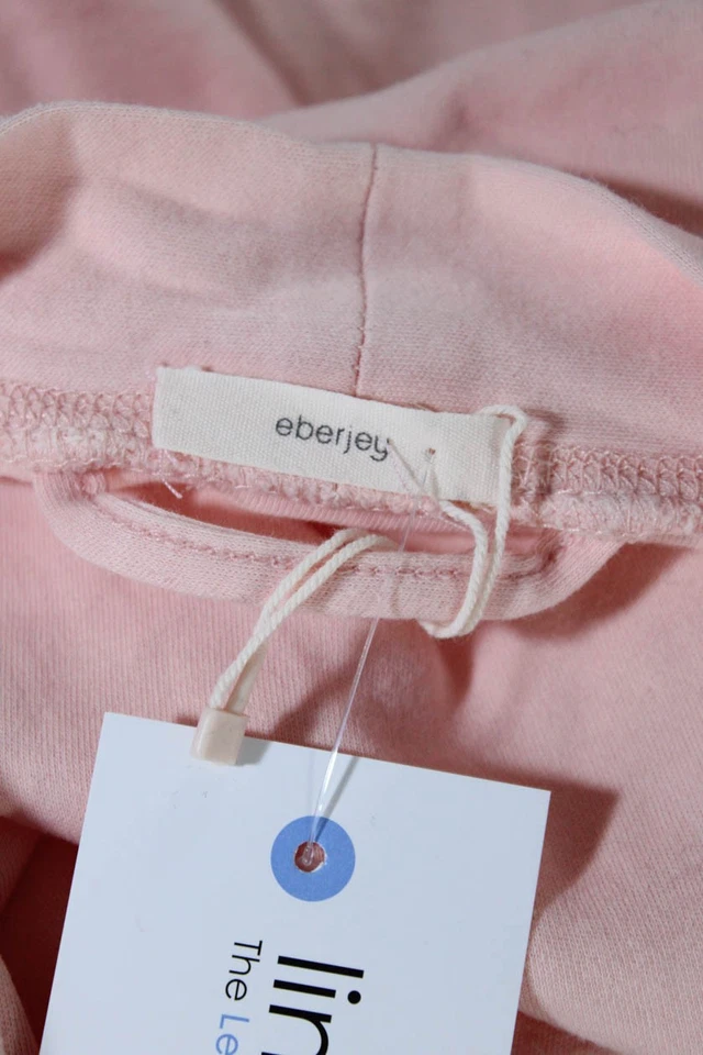 Eberjey Mujer Algodón Rosa Capucha Cuello Manga Corta Carga Ropa de dormir Bata Talla M Foto 4 de 4