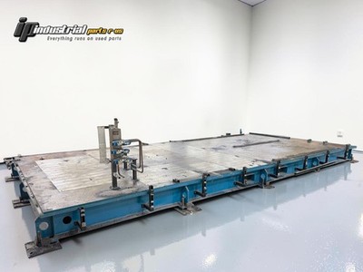 1 1/2'' Steel Layout Fabrication Table Shuttle Table 23' x 10' w/ Coolant Trough