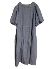 Old Navy Blue Gingham Puff Sleeve Dress Size 4X NWT 