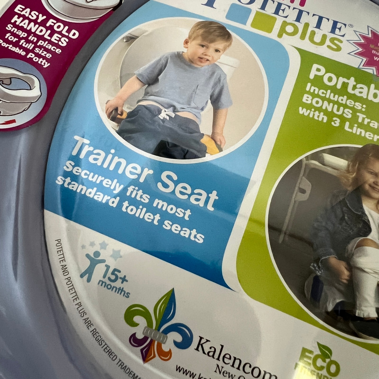 Potette plus 2 in 1 portable potty Trainer seat Heather with liners & Carry bag