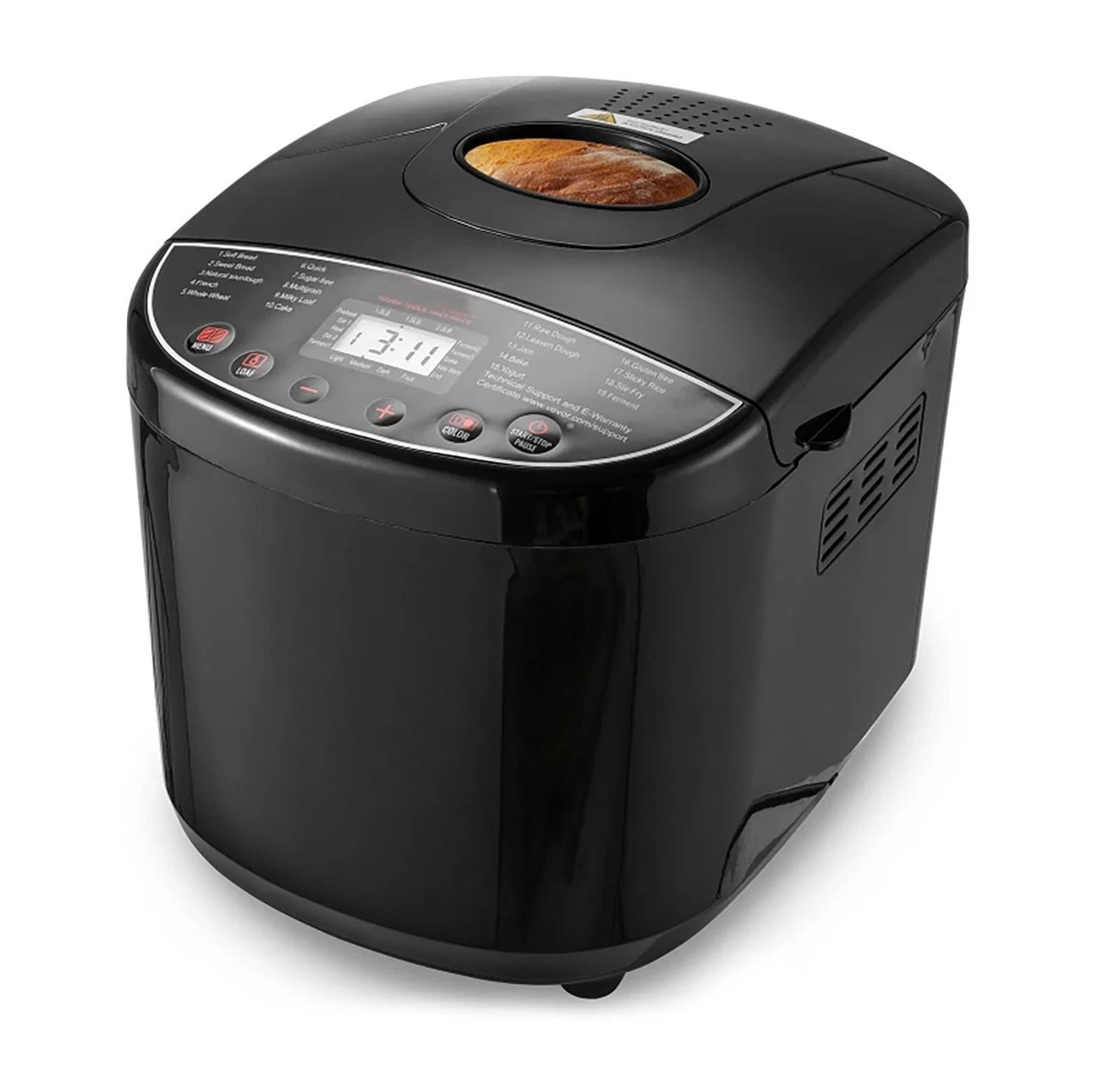 Bread Maker, 19-in-1 2LB Dough Machine, Nonstick Ceramic Pan Automatic Breadmake