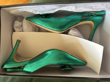 Barbados Metallic Leather Jewels Heels