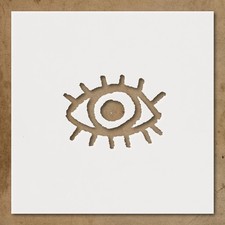 Eye Outline with Lashes Wall Art Reusable Plastic Stencil - StencilAir