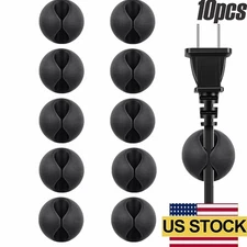 10 Pcs Cable Organizer Reel Set Cord Management Clips Wire Holders for Desk Use