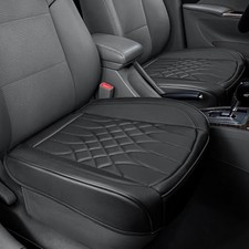 2-Pack Leather Front Car Seat Covers Bottom Car Seat Covers 2 piece black