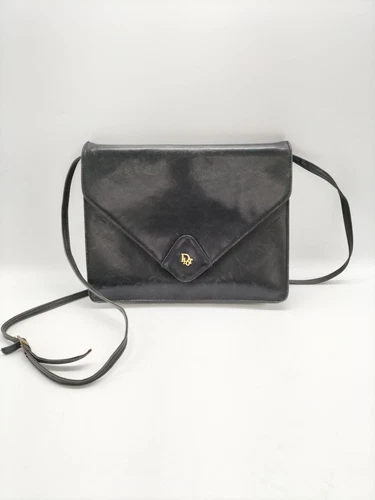 Sac bandoulière pochette Christian Dior noir 10 pouces