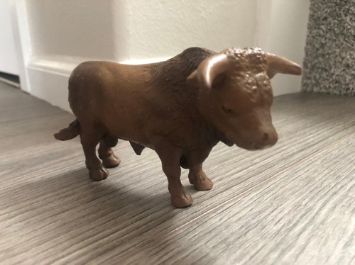 Schleich brauner Stier Figur Kuh gebraucht selten