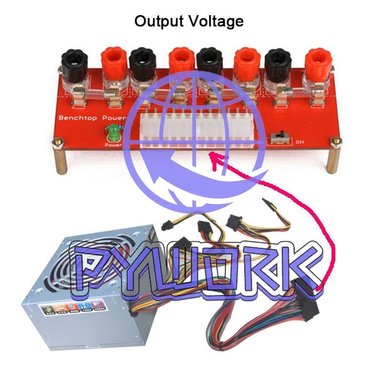 24 Pins ATX Benchtop Board Computer PC Power Supply Breakout Adapter Module M85 - image 2 of 4