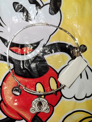 Used ALEX AND ANI Disney Parks Exclusive Silver Bracelet CINDERELLA Just Married