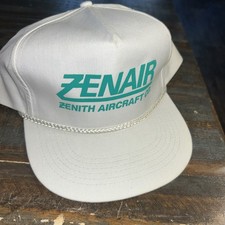 Vtg Zenair Kit Aircraft Hat Pilot Airplane Logo Mesh Snap Back Trucker Ball Cap
