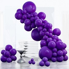 Dark Purple Balloons 123pcs Royal Purple Color Different Sizes