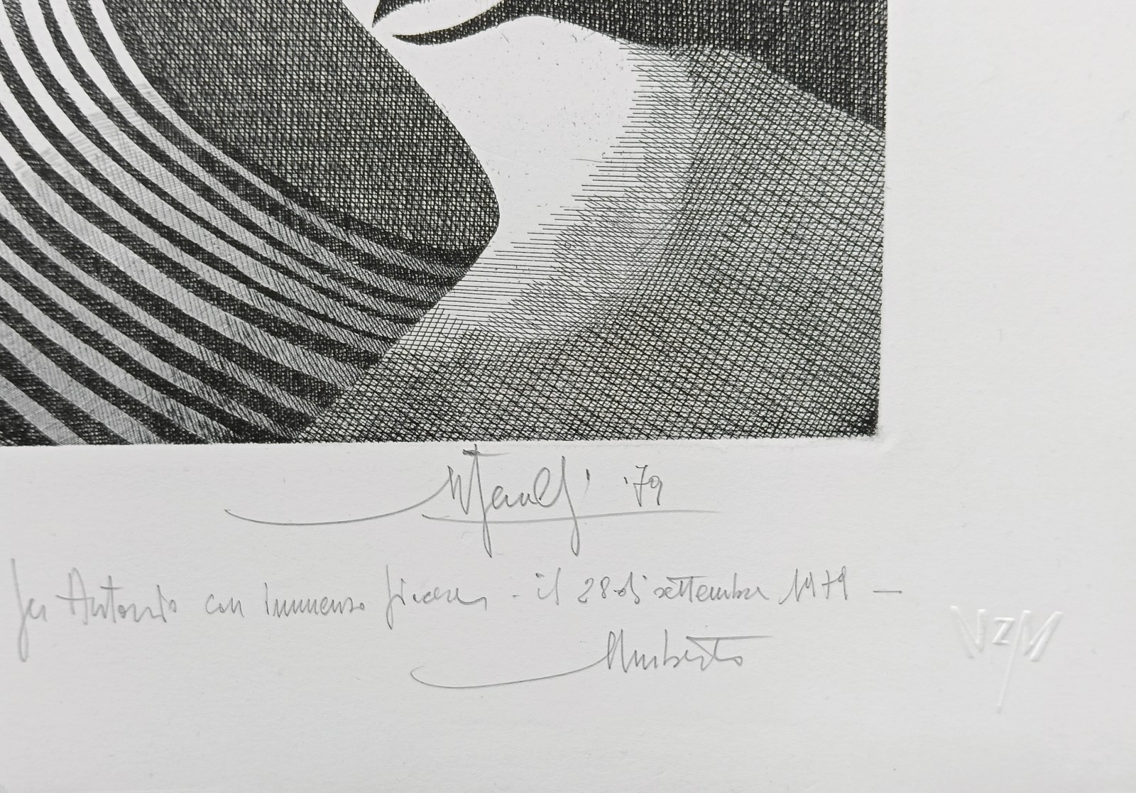 Umberto Ferrelli - Original 1979 Etching, Numbered and Signed