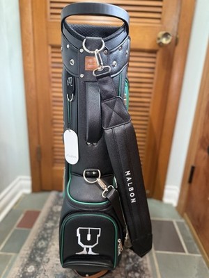 New Malbon Golf X Undefeated Cart Bag Pine/Black with Rain Cover