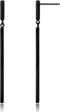 Long Metal Bar Dangle Drop Earrings for Women Minimalist Vertical Bar Earrings