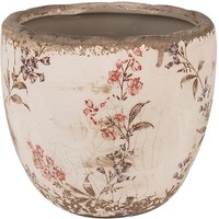 Blumentopf Keramik 13X11 Cm Beige Rosa Clayre & Eef 6CE1615S