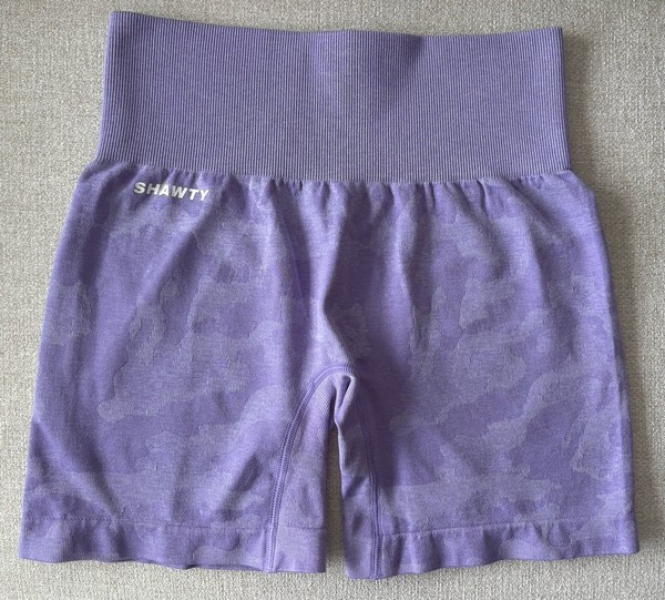 Shawty Purple Camo Bike Shorts Gym Activewear Size Small