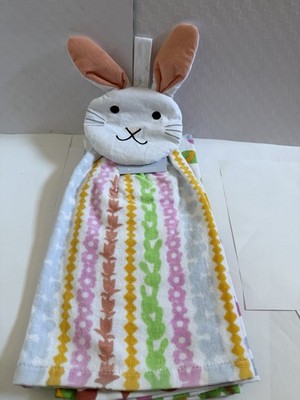 Celebrate Easter Together Bunny Tie-Top Kitchen Towels 2-pk. 100% Cotton