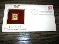 1995 James K Polk 200th Anniversary of Birth Gold Stamp replica Golden Cover