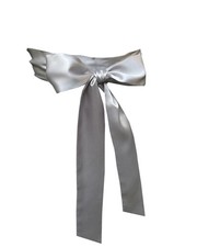 Wedding Satin Sash Bridal Belts For Special Occasion Dresses Silver