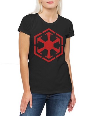 Dark Star Empire Logo Damen T-Shirt Krieg Sith Side Imperium Wars Sterne Der