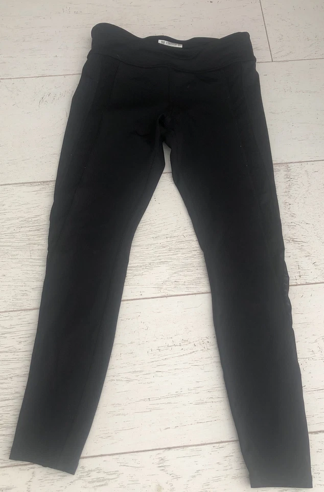 Leggings de malla de entrenamiento Forever 21 negros - Sexy talla pequeña Foto 3 de 4