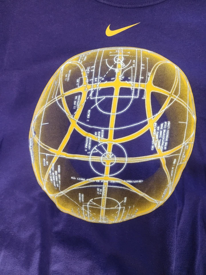 Vintage Los Angeles Lakers Nike Shirt XLarge Yellow Purple Pau Gasol Mens Kobe - Image 2 of 4