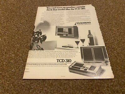 HIFIB1 ADVERT 11X8 TANDBERG TCD 310 CASSETTE DECK