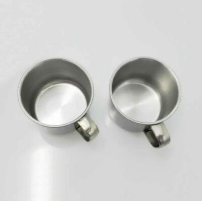 BICCHIERE PIEGHEVOLE TELESCOPICO ACCIAIO tazza campeggio trekking portachiavi le