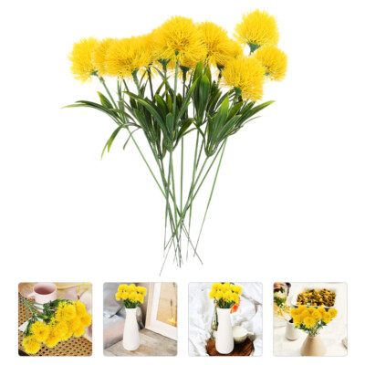 12 Pcs Plastic Flower Decoration Realistic Flowers Büro Realistischer Löwenzahn